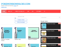Tablet Screenshot of pokemonromhacks.com